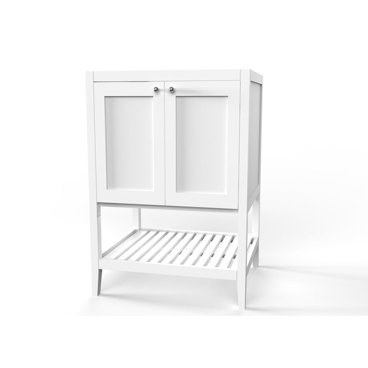 Disar 24" Single Bathroom Vanity Base Only in White Wayfair